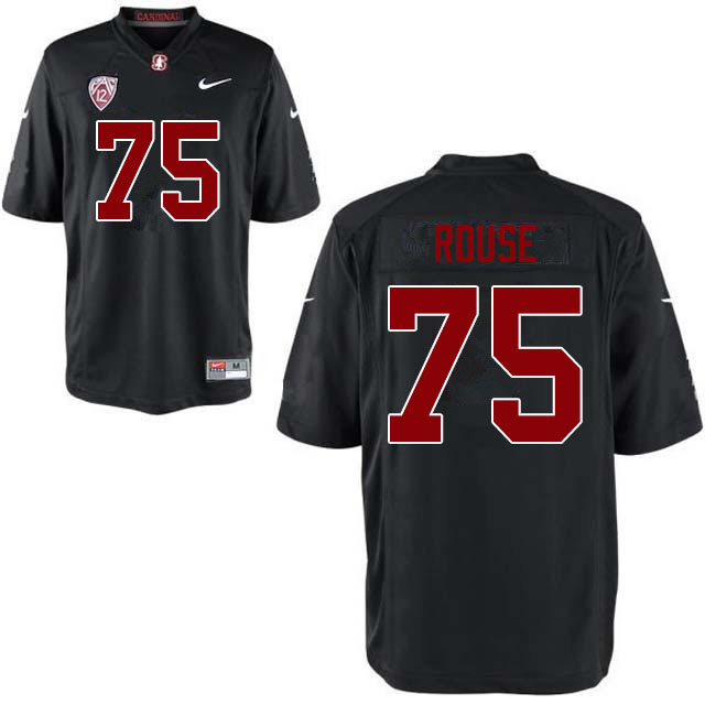 Men #75 Walter Rouse Stanford Cardinal College Football Jerseys Sale-Black - Click Image to Close